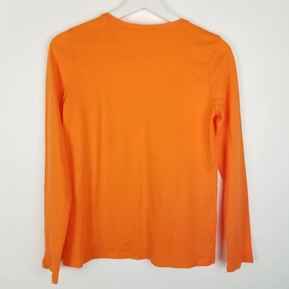 Children's Place Girl's XL Halloween Squad‎ Orange graphic tshirt long Sleeve